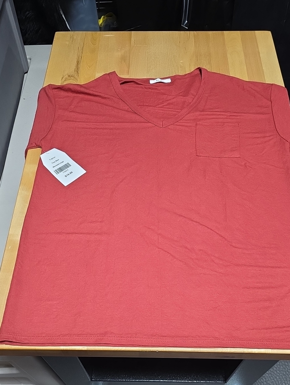 Tres Bien Marsala Crew Tee in Rich Marsala